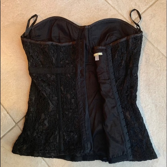 charlotte russe black lace corset L - Picture 2 of 6